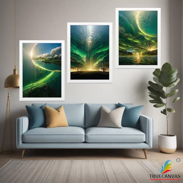 White__Abstract_Hd_Print_Painting_Set_Of_3_With_Frame_|_For_Home,_Living_Room_Gallery_&_Office,_White_Frame,_Size_-_13.50_X_19.50_Inch,_Sf318