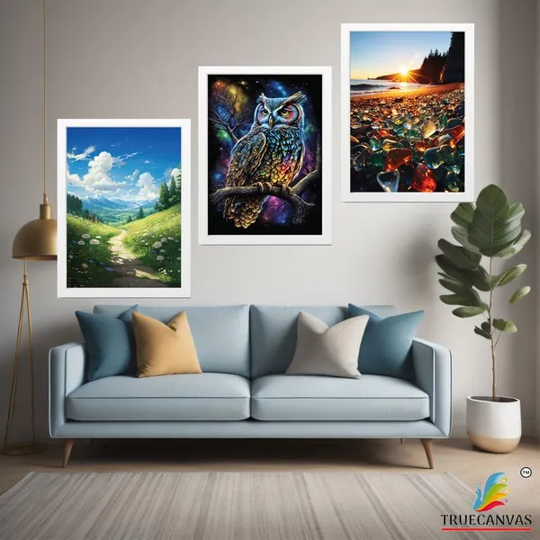 White__Abstract_Hd_Print_Painting_Set_Of_3_With_Frame_|_For_Home,_Living_Room_Gallery_&_Office,_White_Frame,_Size_-_13.50_X_19.50_Inch,_Sf320