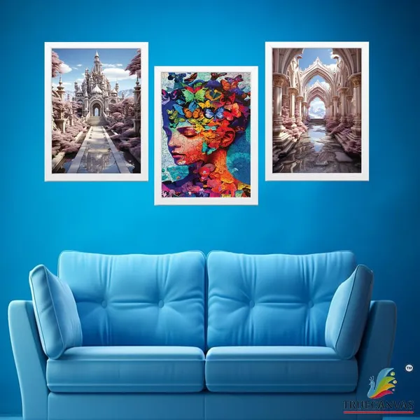 White__Abstract_Hd_Print_Painting_Set_Of_3_With_Frame_|_For_Home,_Living_Room_Gallery_&_Office,_White_Frame,_Size_-_13.50_X_19.50_Inch,_Sf324