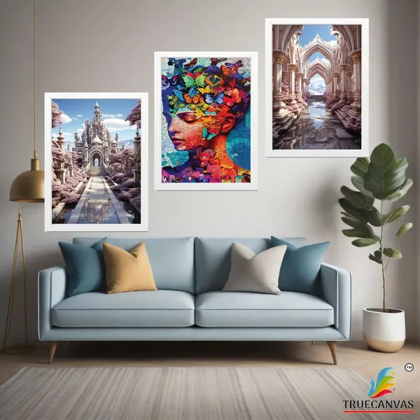 White__Abstract_Hd_Print_Painting_Set_Of_3_With_Frame_|_For_Home,_Living_Room_Gallery_&_Office,_White_Frame,_Size_-_13.50_X_19.50_Inch,_Sf324