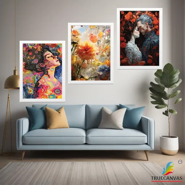 White__Abstract_Hd_Print_Painting_Set_Of_3_With_Frame_|_For_Home,_Living_Room_Gallery_&_Office,_White_Frame,_Size_-_13.50_X_19.50_Inch,_Sf325