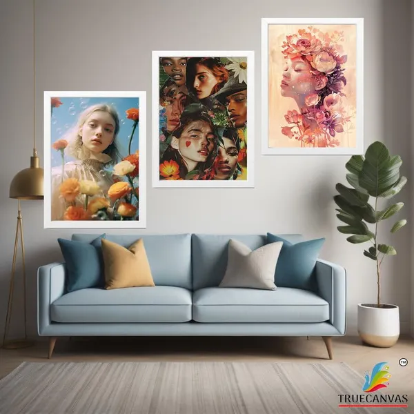 White__Abstract_Hd_Print_Painting_Set_Of_3_With_Frame_|_For_Home,_Living_Room_Gallery_&_Office,_White_Frame,_Size_-_13.50_X_19.50_Inch,_Sf327
