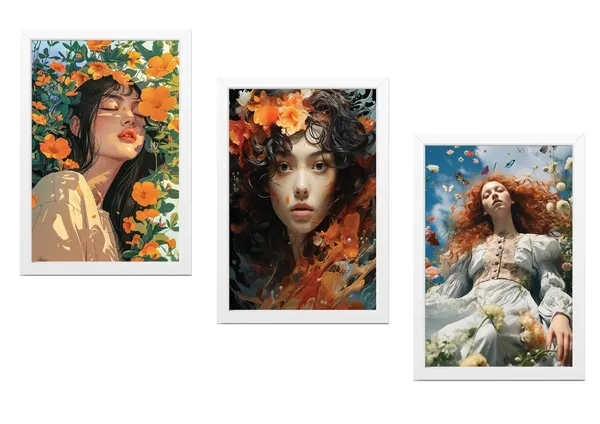 White__Abstract_Hd_Print_Painting_Set_Of_3_With_Frame_|_For_Home,_Living_Room_Gallery_&_Office,_White_Frame,_Size_-_13.50_X_19.50_Inch,_Sf329