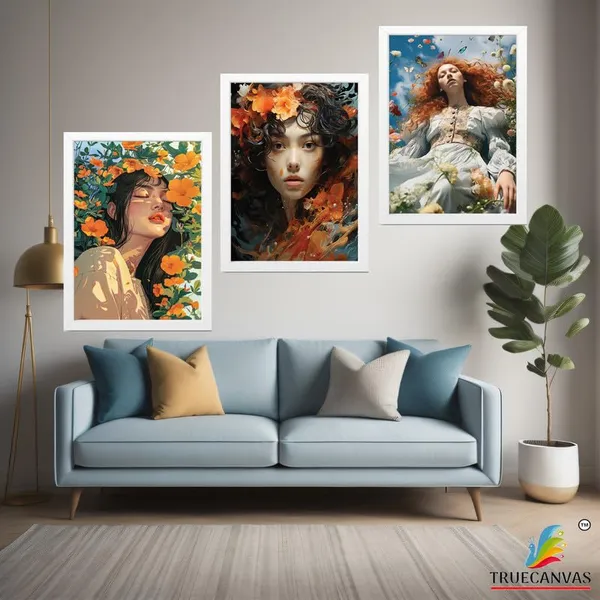 White__Abstract_Hd_Print_Painting_Set_Of_3_With_Frame_|_For_Home,_Living_Room_Gallery_&_Office,_White_Frame,_Size_-_13.50_X_19.50_Inch,_Sf329