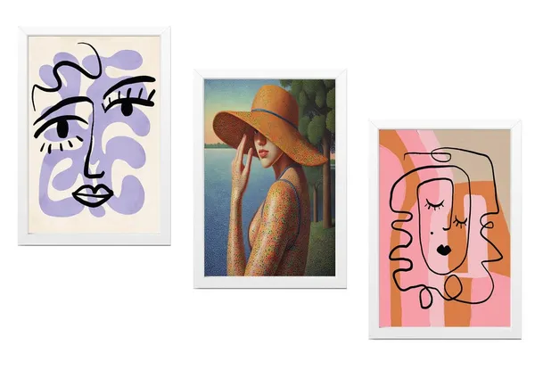 White__Abstract_Hd_Print_Painting_Set_Of_3_With_Frame_|_For_Home,_Living_Room_Gallery_&_Office,_White_Frame,_Size_-_13.50_X_19.50_Inch,_Sf332