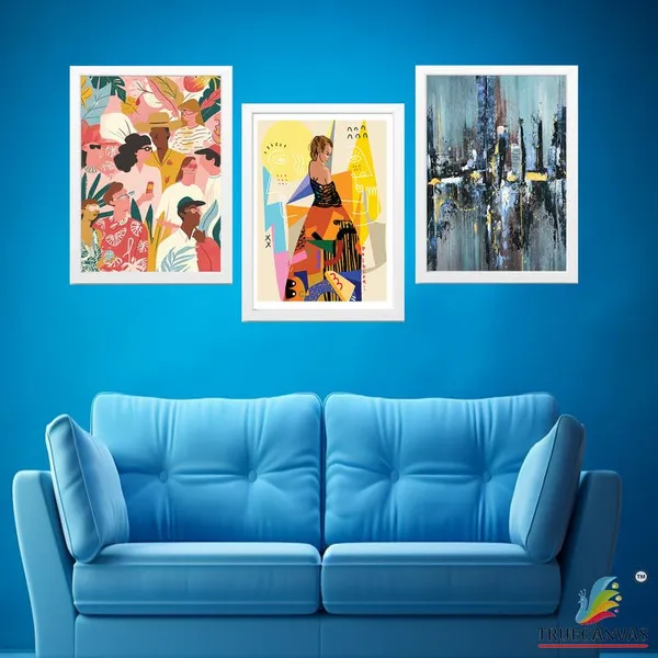 White__Abstract_Hd_Print_Painting_Set_Of_3_With_Frame_|_For_Home,_Living_Room_Gallery_&_Office,_White_Frame,_Size_-_13.50_X_19.50_Inch,_Sf333