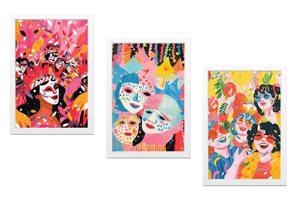 White__Abstract_Hd_Print_Painting_Set_Of_3_With_Frame_|_For_Home,_Living_Room_Gallery_&_Office,_White_Frame,_Size_-_13.50_X_19.50_Inch,_Sf335