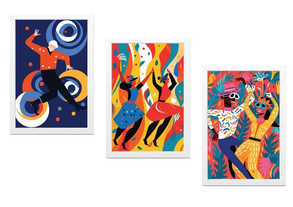 White__Abstract_Hd_Print_Painting_Set_Of_3_With_Frame_|_For_Home,_Living_Room_Gallery_&_Office,_White_Frame,_Size_-_13.50_X_19.50_Inch,_Sf337