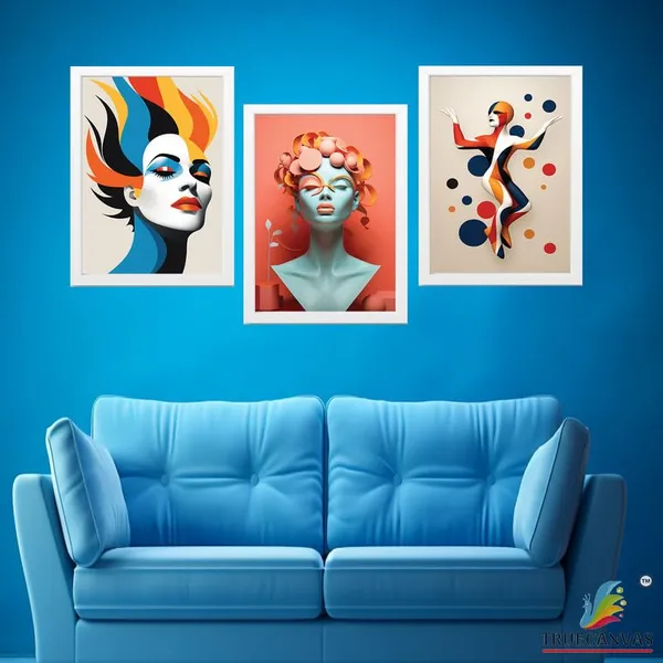 White__Abstract_Hd_Print_Painting_Set_Of_3_With_Frame_|_For_Home,_Living_Room_Gallery_&_Office,_White_Frame,_Size_-_13.50_X_19.50_Inch,_Sf338