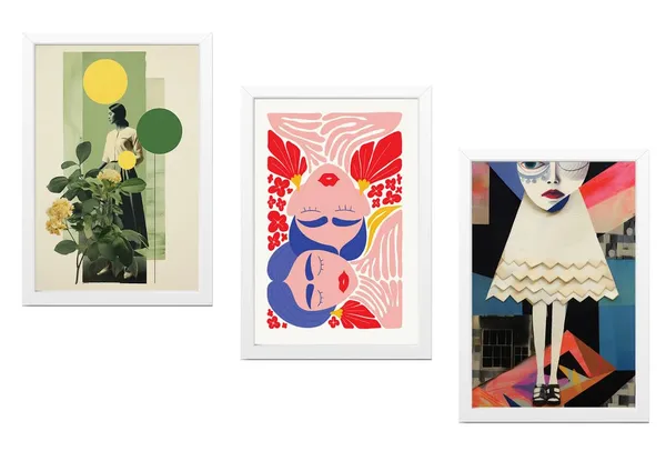 White__Abstract_Hd_Print_Painting_Set_Of_3_With_Frame_|_For_Home,_Living_Room_Gallery_&_Office,_White_Frame,_Size_-_13.50_X_19.50_Inch,_Sf343