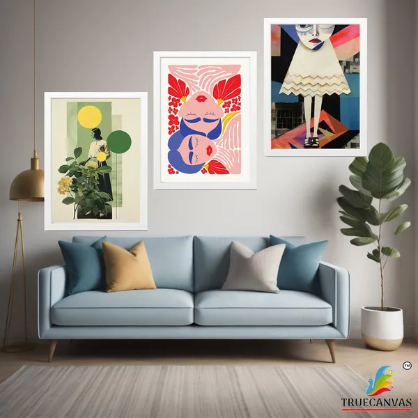 White__Abstract_Hd_Print_Painting_Set_Of_3_With_Frame_|_For_Home,_Living_Room_Gallery_&_Office,_White_Frame,_Size_-_13.50_X_19.50_Inch,_Sf343