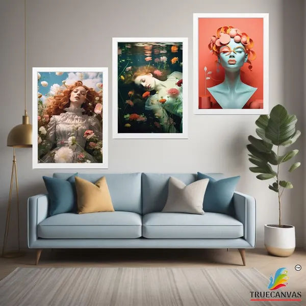 White__Abstract_Hd_Print_Painting_Set_Of_3_With_Frame_|_For_Home,_Living_Room_Gallery_&_Office,_White_Frame,_Size_-_13.50_X_19.50_Inch,_Sf344