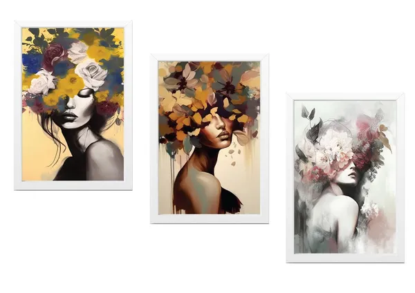 White__Abstract_Hd_Print_Painting_Set_Of_3_With_Frame_|_For_Home,_Living_Room_Gallery_&_Office,_White_Frame,_Size_-_13.50_X_19.50_Inch,_Sf345
