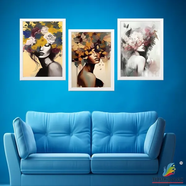 White__Abstract_Hd_Print_Painting_Set_Of_3_With_Frame_|_For_Home,_Living_Room_Gallery_&_Office,_White_Frame,_Size_-_13.50_X_19.50_Inch,_Sf345