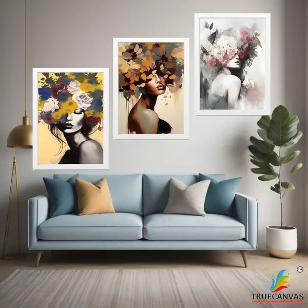 White__Abstract_Hd_Print_Painting_Set_Of_3_With_Frame_|_For_Home,_Living_Room_Gallery_&_Office,_White_Frame,_Size_-_13.50_X_19.50_Inch,_Sf345
