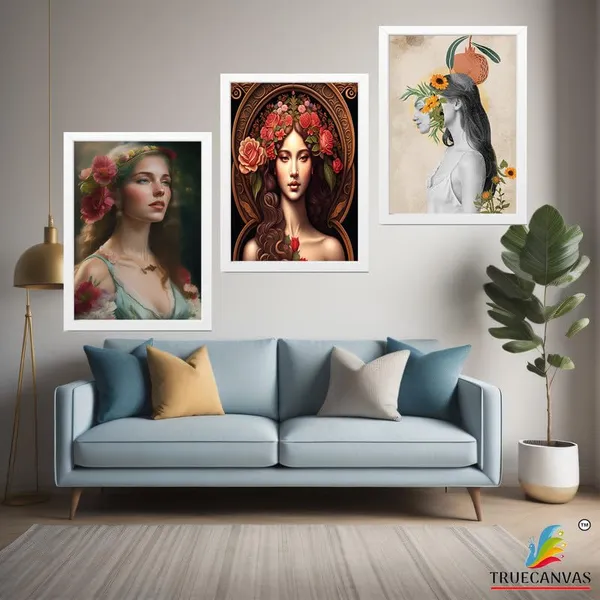 White__Abstract_Hd_Print_Painting_Set_Of_3_With_Frame_|_For_Home,_Living_Room_Gallery_&_Office,_White_Frame,_Size_-_13.50_X_19.50_Inch,_Sf346