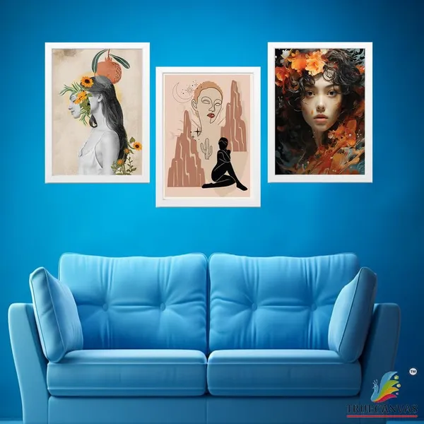 White__Abstract_Hd_Print_Painting_Set_Of_3_With_Frame_|_For_Home,_Living_Room_Gallery_&_Office,_White_Frame,_Size_-_13.50_X_19.50_Inch,_Sf349