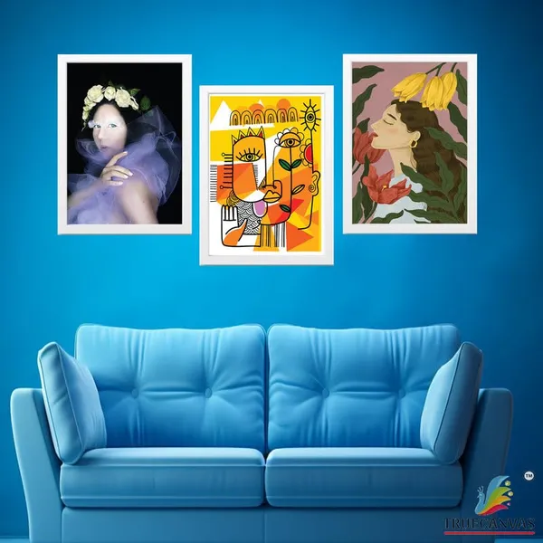 White__Abstract_Hd_Print_Painting_Set_Of_3_With_Frame_|_For_Home,_Living_Room_Gallery_&_Office,_White_Frame,_Size_-_13.50_X_19.50_Inch,_Sf352