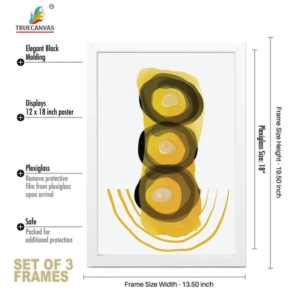 White__Abstract_Hd_Print_Painting_Set_Of_3_With_Frame_|_For_Home,_Living_Room_Gallery_&_Office,_White_Frame,_Size_-_13.50_X_19.50_Inch,_Sf353