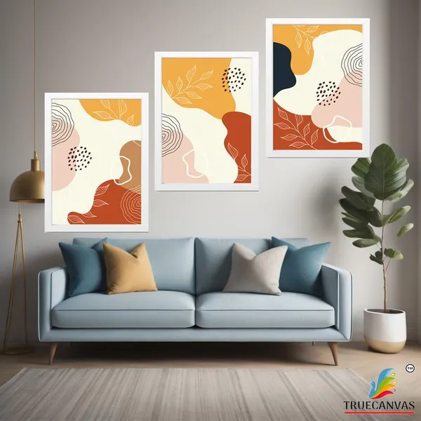 White__Abstract_Hd_Print_Painting_Set_Of_3_With_Frame_|_For_Home,_Living_Room_Gallery_&_Office,_White_Frame,_Size_-_13.50_X_19.50_Inch,_Sf354