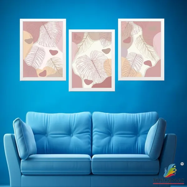 White__Abstract_Hd_Print_Painting_Set_Of_3_With_Frame_|_For_Home,_Living_Room_Gallery_&_Office,_White_Frame,_Size_-_13.50_X_19.50_Inch,_Sf356
