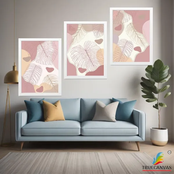 White__Abstract_Hd_Print_Painting_Set_Of_3_With_Frame_|_For_Home,_Living_Room_Gallery_&_Office,_White_Frame,_Size_-_13.50_X_19.50_Inch,_Sf356