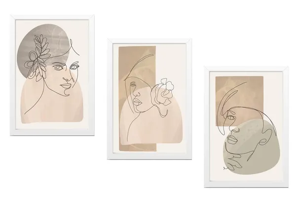 White__Abstract_Hd_Print_Painting_Set_Of_3_With_Frame_|_For_Home,_Living_Room_Gallery_&_Office,_White_Frame,_Size_-_13.50_X_19.50_Inch,_Sf360