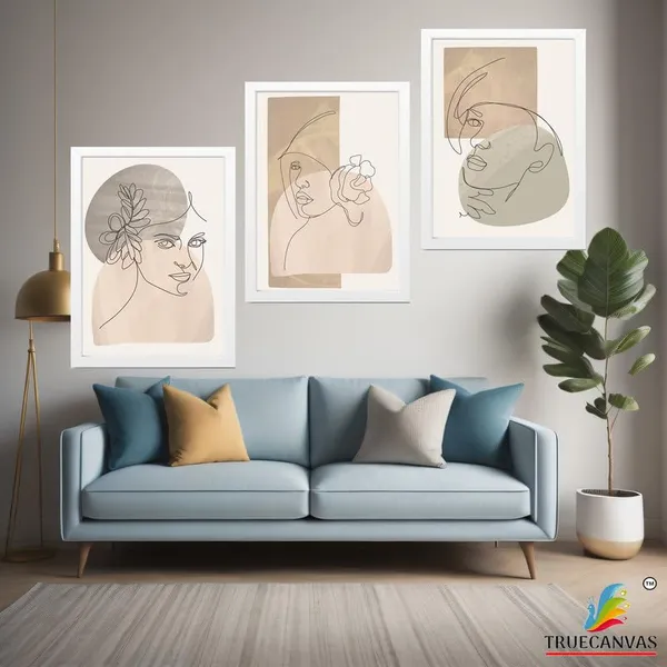 White__Abstract_Hd_Print_Painting_Set_Of_3_With_Frame_|_For_Home,_Living_Room_Gallery_&_Office,_White_Frame,_Size_-_13.50_X_19.50_Inch,_Sf360