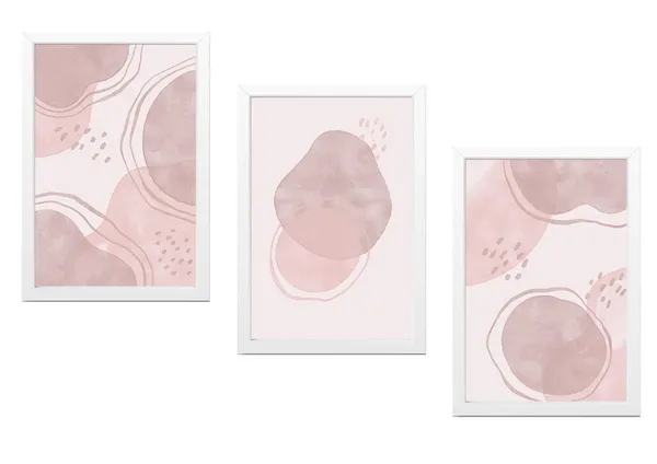 White__Abstract_Hd_Print_Painting_Set_Of_3_With_Frame_|_For_Home,_Living_Room_Gallery_&_Office,_White_Frame,_Size_-_13.50_X_19.50_Inch,_Sf362