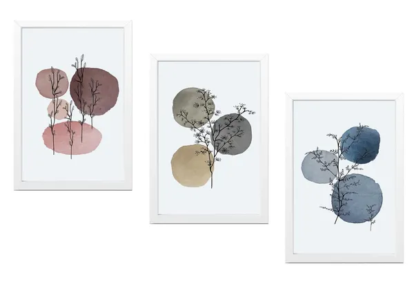 White__Abstract_Hd_Print_Painting_Set_Of_3_With_Frame_|_For_Home,_Living_Room_Gallery_&_Office,_White_Frame,_Size_-_13.50_X_19.50_Inch,_Sf367