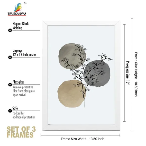 White__Abstract_Hd_Print_Painting_Set_Of_3_With_Frame_|_For_Home,_Living_Room_Gallery_&_Office,_White_Frame,_Size_-_13.50_X_19.50_Inch,_Sf367