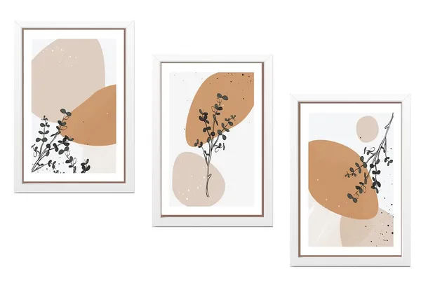 White__Abstract_Hd_Print_Painting_Set_Of_3_With_Frame_|_For_Home,_Living_Room_Gallery_&_Office,_White_Frame,_Size_-_13.50_X_19.50_Inch,_Sf368