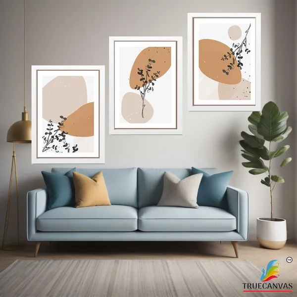 White__Abstract_Hd_Print_Painting_Set_Of_3_With_Frame_|_For_Home,_Living_Room_Gallery_&_Office,_White_Frame,_Size_-_13.50_X_19.50_Inch,_Sf368