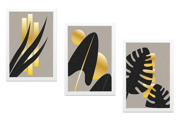 White__Abstract_Hd_Print_Painting_Set_Of_3_With_Frame_|_For_Home,_Living_Room_Gallery_&_Office,_White_Frame,_Size_-_13.50_X_19.50_Inch,_Sf370