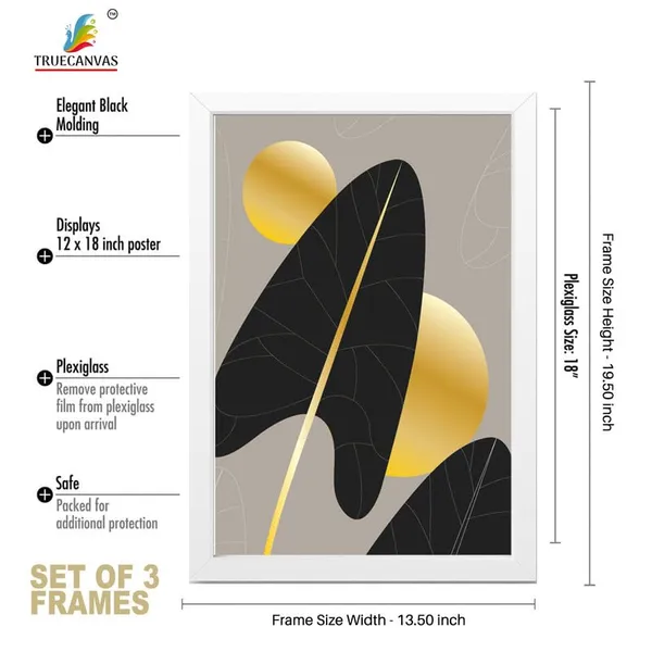 White__Abstract_Hd_Print_Painting_Set_Of_3_With_Frame_|_For_Home,_Living_Room_Gallery_&_Office,_White_Frame,_Size_-_13.50_X_19.50_Inch,_Sf370