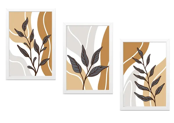White__Abstract_Hd_Print_Painting_Set_Of_3_With_Frame_|_For_Home,_Living_Room_Gallery_&_Office,_White_Frame,_Size_-_13.50_X_19.50_Inch,_Sf372