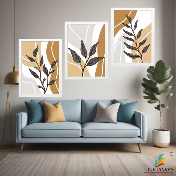 White__Abstract_Hd_Print_Painting_Set_Of_3_With_Frame_|_For_Home,_Living_Room_Gallery_&_Office,_White_Frame,_Size_-_13.50_X_19.50_Inch,_Sf372