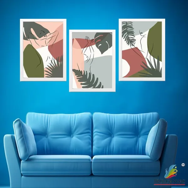 White__Abstract_Hd_Print_Painting_Set_Of_3_With_Frame_|_For_Home,_Living_Room_Gallery_&_Office,_White_Frame,_Size_-_13.50_X_19.50_Inch,_Sf373