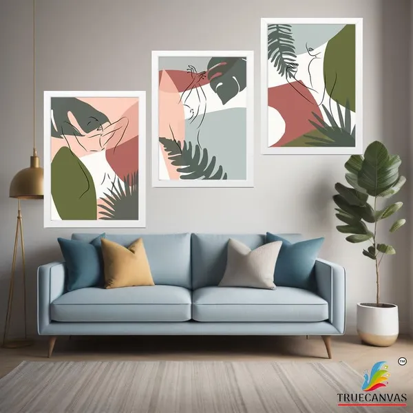 White__Abstract_Hd_Print_Painting_Set_Of_3_With_Frame_|_For_Home,_Living_Room_Gallery_&_Office,_White_Frame,_Size_-_13.50_X_19.50_Inch,_Sf373