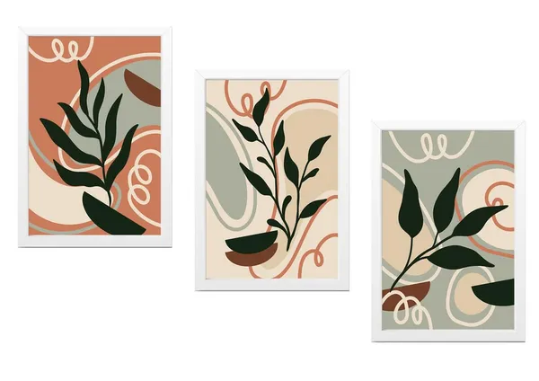 White__Abstract_Hd_Print_Painting_Set_Of_3_With_Frame_|_For_Home,_Living_Room_Gallery_&_Office,_White_Frame,_Size_-_13.50_X_19.50_Inch,_Sf374