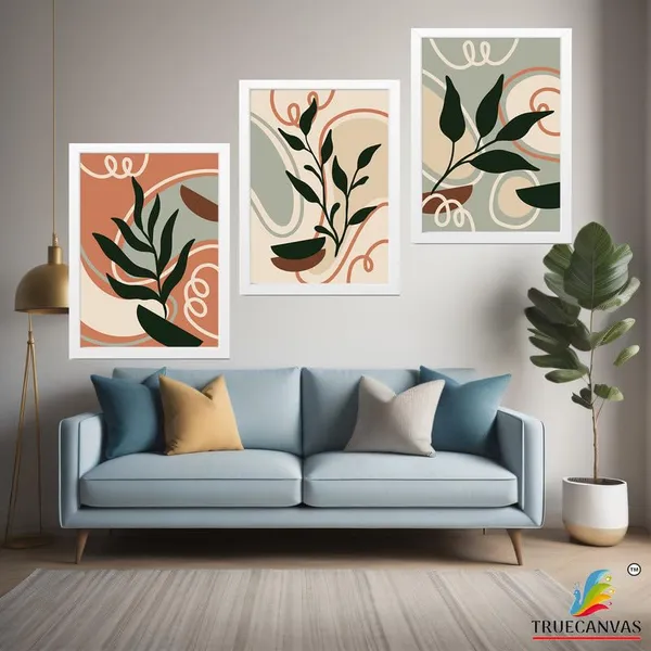 White__Abstract_Hd_Print_Painting_Set_Of_3_With_Frame_|_For_Home,_Living_Room_Gallery_&_Office,_White_Frame,_Size_-_13.50_X_19.50_Inch,_Sf374