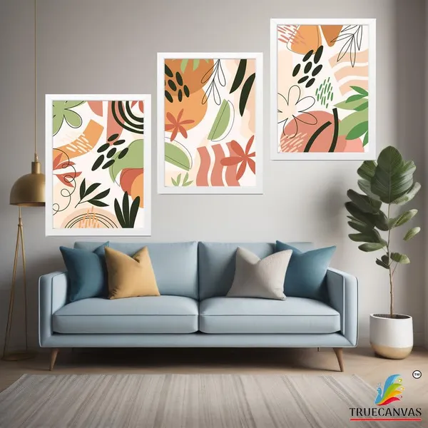 White__Abstract_Hd_Print_Painting_Set_Of_3_With_Frame_|_For_Home,_Living_Room_Gallery_&_Office,_White_Frame,_Size_-_13.50_X_19.50_Inch,_Sf375