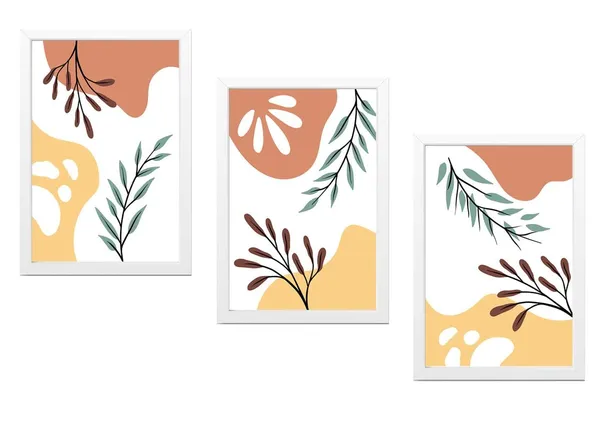 White__Abstract_Hd_Print_Painting_Set_Of_3_With_Frame_|_For_Home,_Living_Room_Gallery_&_Office,_White_Frame,_Size_-_13.50_X_19.50_Inch,_Sf376