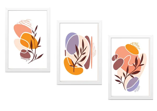 White__Abstract_Hd_Print_Painting_Set_Of_3_With_Frame_|_For_Home,_Living_Room_Gallery_&_Office,_White_Frame,_Size_-_13.50_X_19.50_Inch,_Sf378