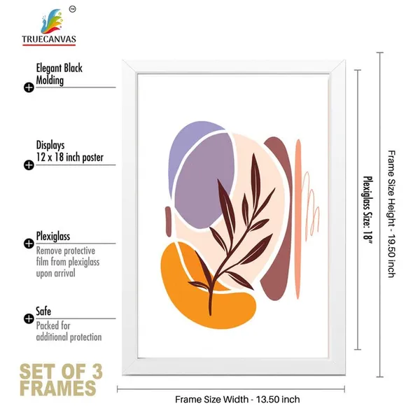 White__Abstract_Hd_Print_Painting_Set_Of_3_With_Frame_|_For_Home,_Living_Room_Gallery_&_Office,_White_Frame,_Size_-_13.50_X_19.50_Inch,_Sf378