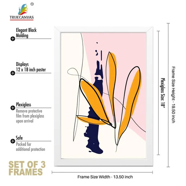 White__Abstract_Hd_Print_Painting_Set_Of_3_With_Frame_|_For_Home,_Living_Room_Gallery_&_Office,_White_Frame,_Size_-_13.50_X_19.50_Inch,_Sf380