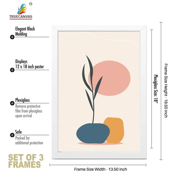 White__Abstract_Hd_Print_Painting_Set_Of_3_With_Frame_|_For_Home,_Living_Room_Gallery_&_Office,_White_Frame,_Size_-_13.50_X_19.50_Inch,_Sf381