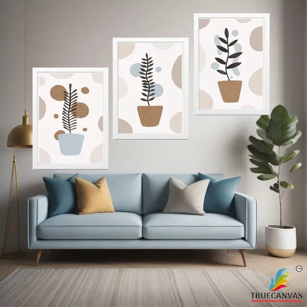 White__Abstract_Hd_Print_Painting_Set_Of_3_With_Frame_|_For_Home,_Living_Room_Gallery_&_Office,_White_Frame,_Size_-_13.50_X_19.50_Inch,_Sf382