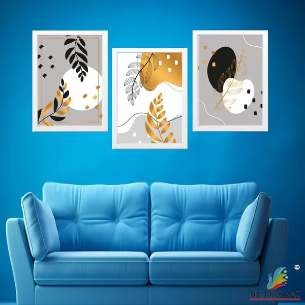 White__Abstract_Hd_Print_Painting_Set_Of_3_With_Frame_|_For_Home,_Living_Room_Gallery_&_Office,_White_Frame,_Size_-_13.50_X_19.50_Inch,_Sf383