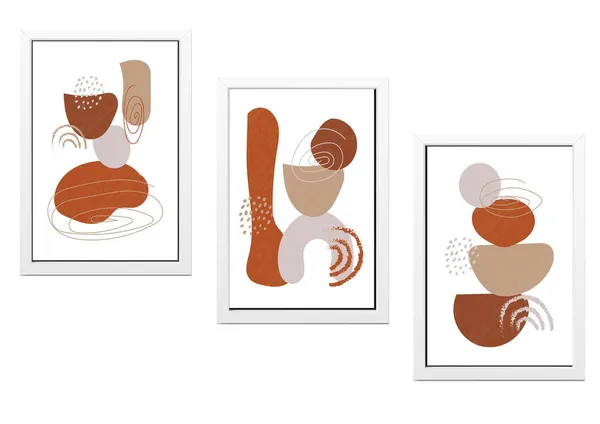 White__Abstract_Hd_Print_Painting_Set_Of_3_With_Frame_|_For_Home,_Living_Room_Gallery_&_Office,_White_Frame,_Size_-_13.50_X_19.50_Inch,_Sf384